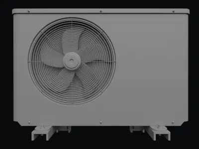 Ac Outer Unit Old and Rusty 3D model
