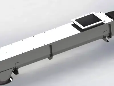 SCREW CONVEYOR 315X2600 mm 3D model