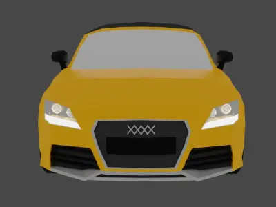 AUDI TT RS ROADSTER 2010 - LOW POLY - RIGGED Low-poly 3D model