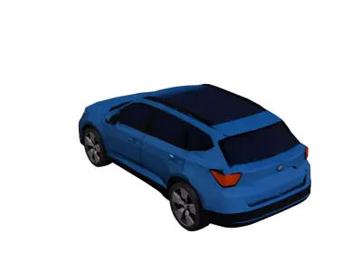 Low Poly Modern Generic SUV Vehicle Model PBR Texture Low-poly 3D model