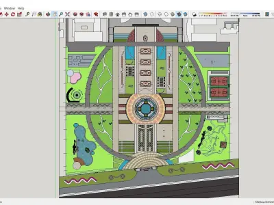 Sketchup Landscape Park H8 3D model