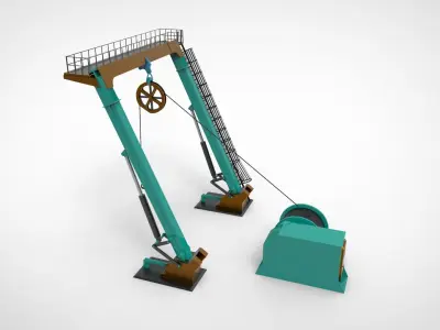 offshore crane 3D model