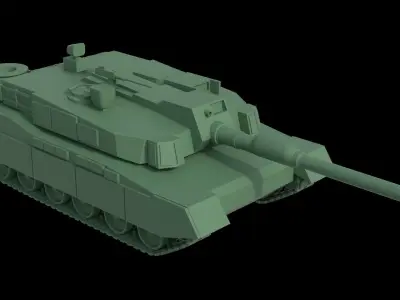 K2 Black panther MBT but its Low poly  3D model