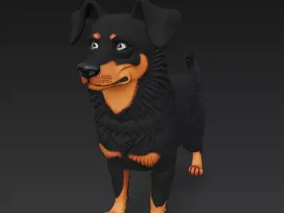 Dog Realistic 3D Model Basic - Low Poly Realistic Low-poly 3D model purchase