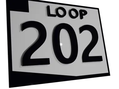 Sign Arizona Loop 202 3D model