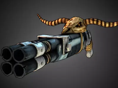 Outlaw Shotgun Low-poly 3D model