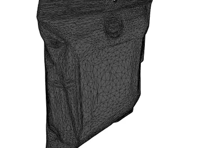 Futuristic Tech Pouch Packaging 3D model