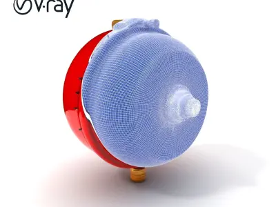 Metallic Fire Alarm Bell model pack for industrial settings Low-poly 3D model