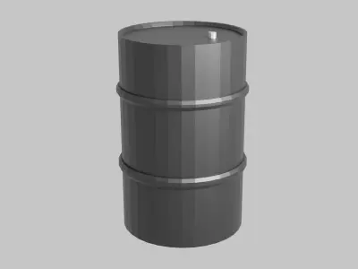 3D Barrel - Industrial metallic material Free low-poly 3D model
