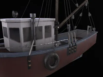 3D Boat - Low poly Low-poly 3D model