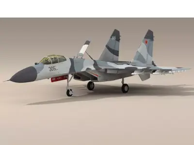 Su-27 Flanker 3D model buy