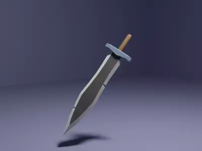 Low-Poly Fantasy Sword Free low-poly 3D model