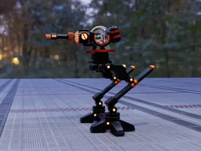 Mech Robot Low-poly 3D model get