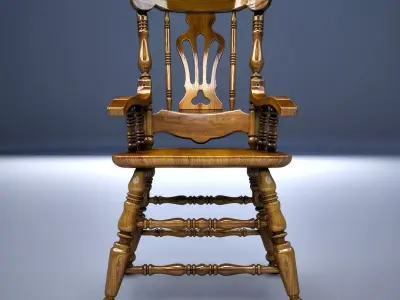 Wood Chair Free 3D model get