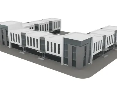 government building Low-poly 3D model