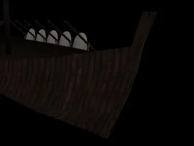 Viking Ship Low-poly 3D model