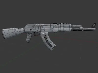 ak 47 Free low-poly 3D model purchase