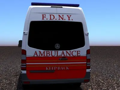 Mercedes Benz Sprinter 311 CDI New York City Ambulance 3D model