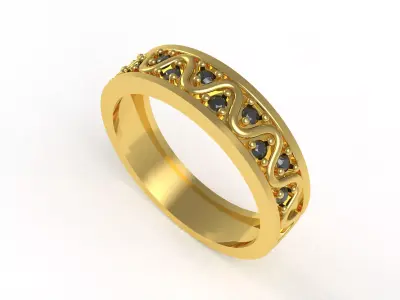 Wavy Pattern Band 3D print model