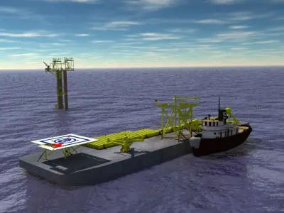 Barge load out Free 3D model