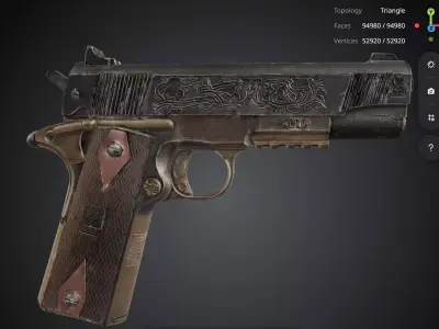 Pistol 3D model purchase