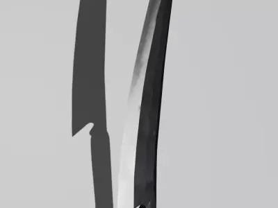 Sword Bleach for videogames Free low-poly 3D model