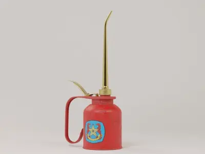 Vintage Oil Can Low-poly 3D model