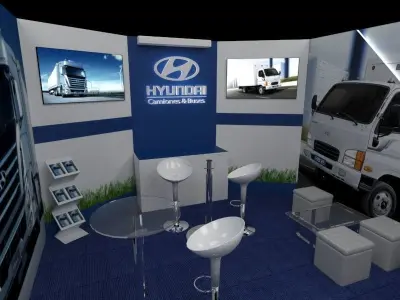 Stand for vehicle sales 3D model