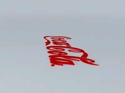 Logo Cocacola Free 3D model