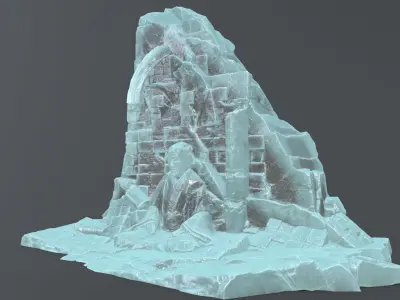Buddha Rock Low-poly 3D model