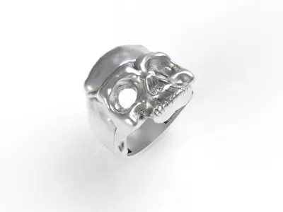 Skull Ring 3D print model 13
