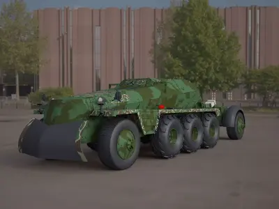Replica SDKFZ 250 military vehicle 3d tire model  3D model