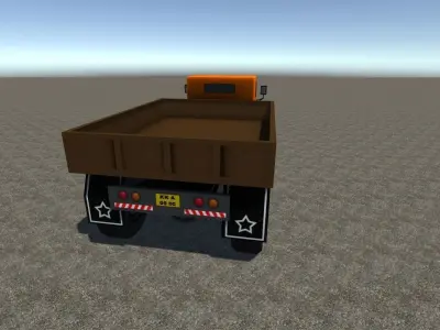 Industrial Cargo Truck 2 Low-poly 3D model