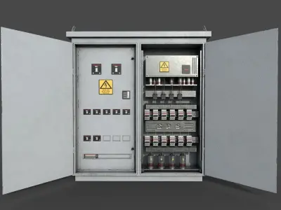 Electric Fuse Box Low-poly 3D model