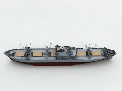 Liberty Ship Cargo Vessel 3D model