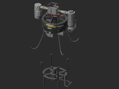 RQ16 Drone Low-poly 3D model