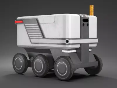 Delivery Courier Robot Low Poly PBR Low-poly 3D model