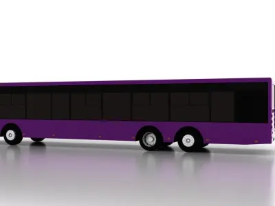 Bus Bogdan A80110 Low Low-poly 3D model