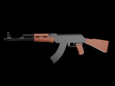 Low Poly AK-47 rifle Free low-poly 3D model