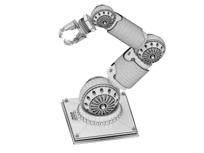 mechanical arm Low-poly 3D model get