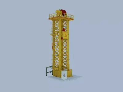Tower-type pumping unit   Tower oil pumping unit Tower pump jack 3D model