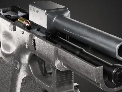 Glock 17 Gen 5 GameReady Low-poly 3D model