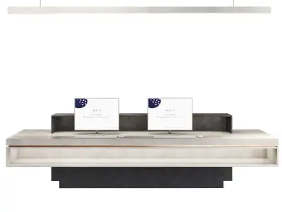 Reception-lobby dark theme2 Low-poly 3D model