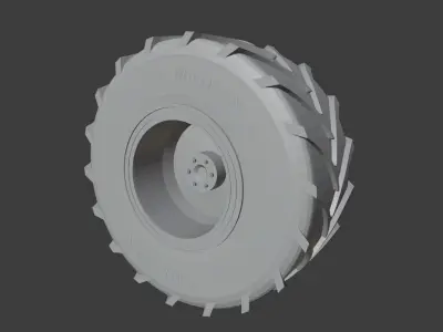 Heavy duty wheel Free 3D model