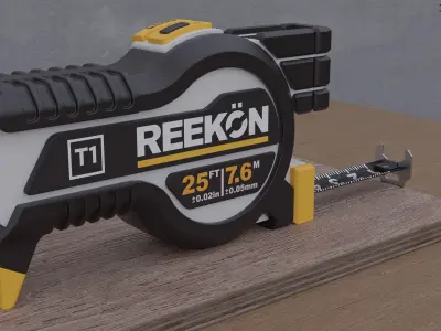 Digital Tape Measure Low-poly 3D model