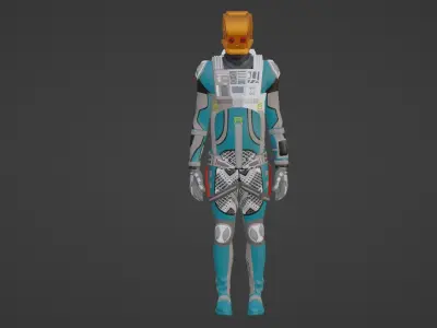 Robot Soldier - Assault Soldier Low-poly 3D model 14