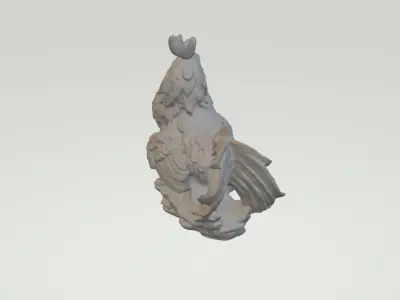 Rooster statue of Free 3D print model