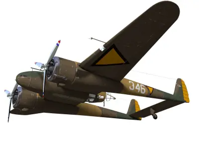 fokker G-I 3D model purchase