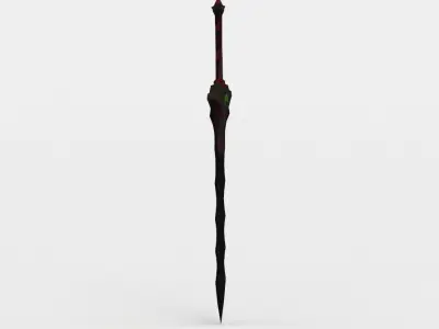 Sword Low-poly 3D model 14