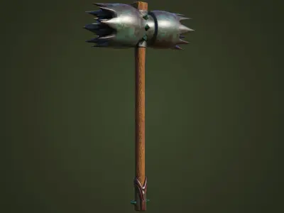 Dragon Skin War Hammer All PBR Unity UE Textures Included  Low-poly 3D model